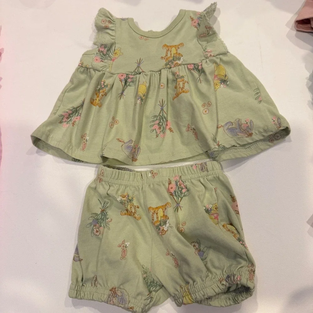 Newborn Baby Girl Clothes Lot 16pc Carter's Gerber Disney Cottagecore 0-3M